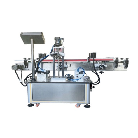 Автоматична машина за етикетиране на горната част с машина за апликация на плоски / лепилни ампули с плоска повърхност 