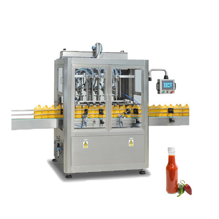 Автоматична машина за пълнене и запечатване на линейни конфитюри с 8 накрайника за бутилка масло от горчица с кетчуп 